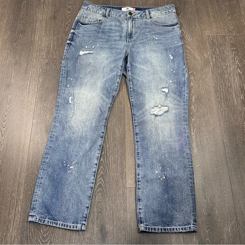 Cabi 100% Boyfriend Distressed Jeans Sz 30 - Picture 2 of 6